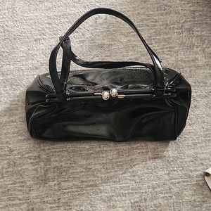 Ann Taylor Loft Black Patent Purse